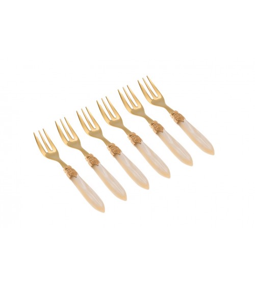 Dolce Laura Gold Gabelset 6-teilig - Rivadossi Besteck -