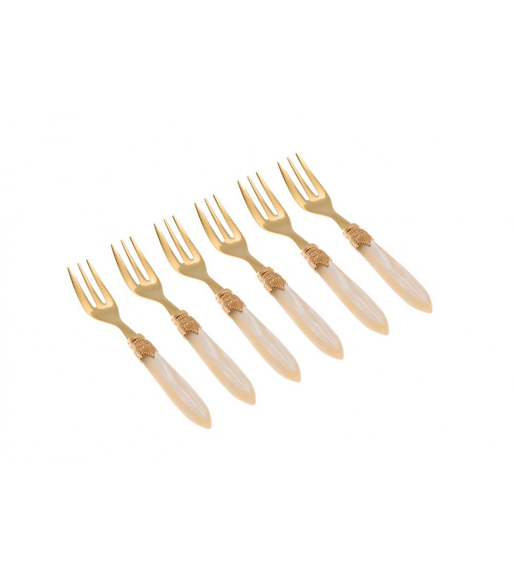 Dolce Laura Gold Fork Set 6pcs - Rivadossi Cutlery -  - 