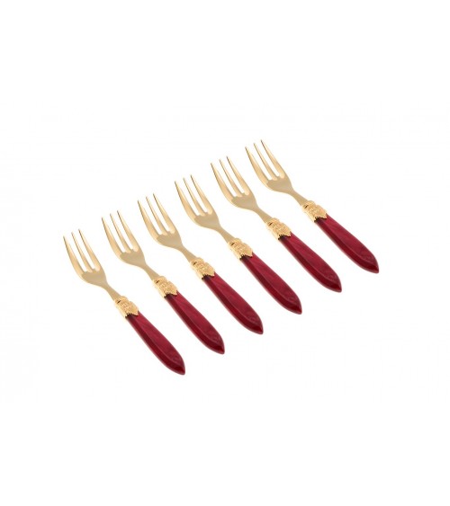 Ensemble de fourchettes dorées Dolce Laura 6pcs - Couverts Rivadossi - 