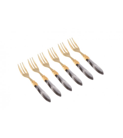 Ensemble de fourchettes dorées Dolce Laura 6pcs - Couverts Rivadossi - 