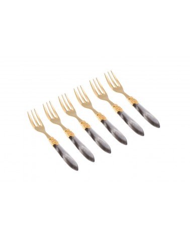Ensemble de fourchettes dorées Dolce Laura 6pcs - Couverts Rivadossi - 
