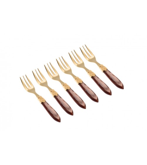 Dolce Laura Gold Gabelset 6-teilig - Rivadossi Besteck -