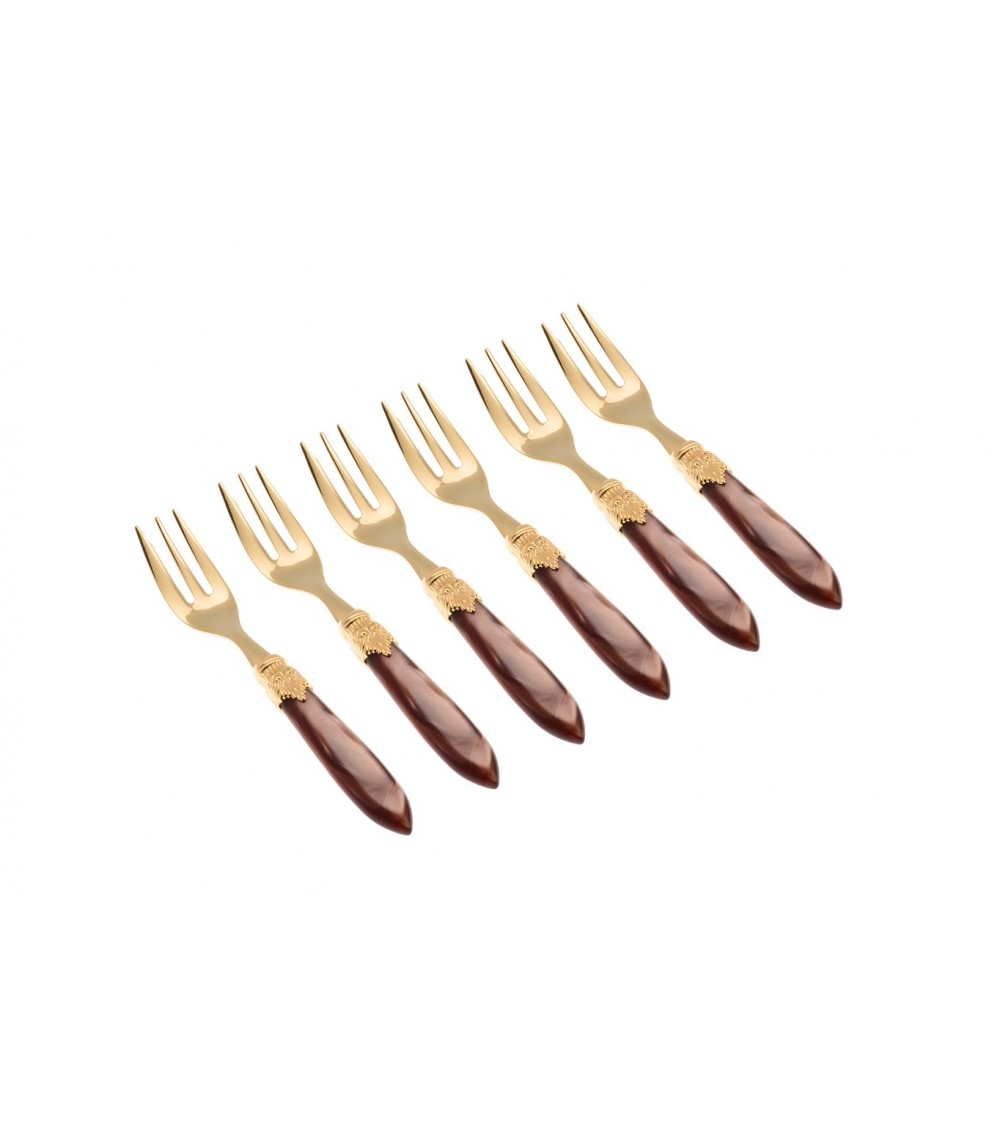 Dolce Laura Gold Gabelset 6-teilig - Rivadossi Besteck -