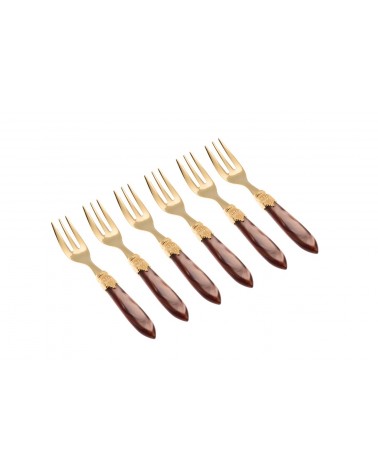 Dolce Laura Gold Gabelset 6-teilig - Rivadossi Besteck -