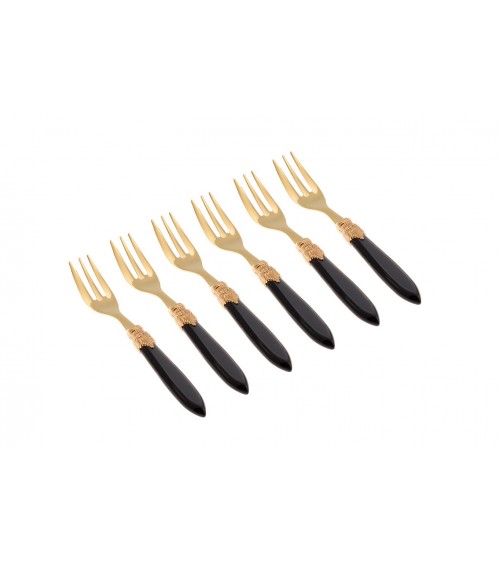Dolce Laura Gold Fork Set 6pcs - Rivadossi Cutlery -  - 