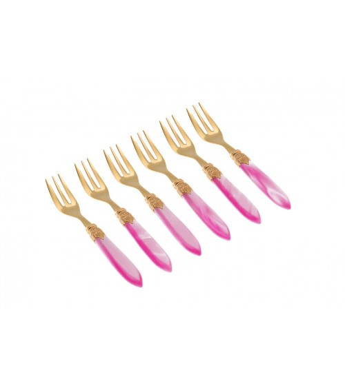 Dolce Laura Gold Gabelset 6-teilig - Rivadossi Besteck -
