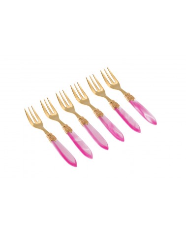 Ensemble de fourchettes dorées Dolce Laura 6pcs - Couverts Rivadossi - 