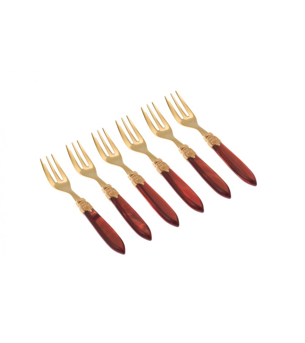 Dolce Laura Gold Fork Set 6pcs - Rivadossi Cutlery -  - 