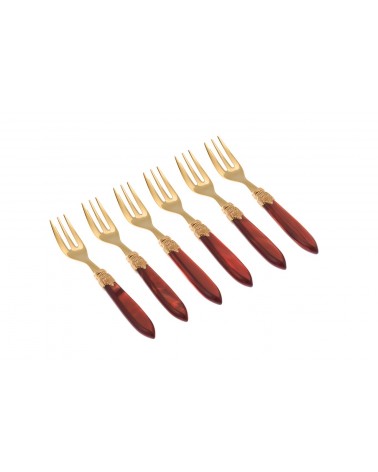Dolce Laura Gold Fork Set 6pcs - Rivadossi Cutlery -  - 