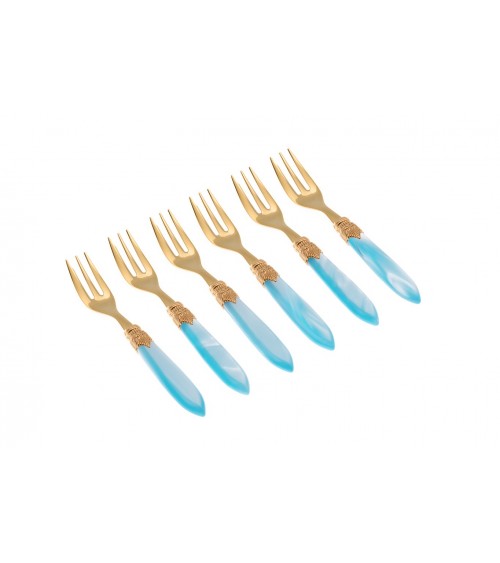 Ensemble de fourchettes dorées Dolce Laura 6pcs - Couverts Rivadossi - 