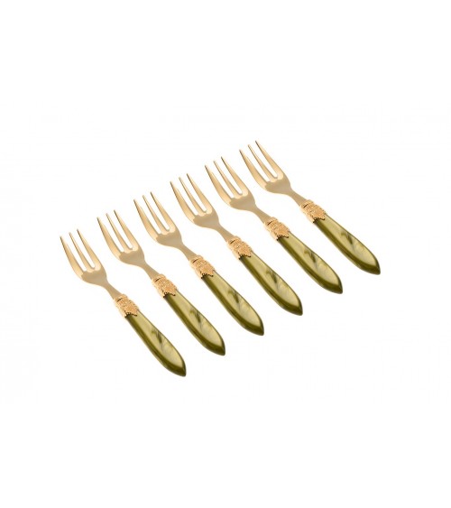 Dolce Laura Gold Fork Set 6pcs - Rivadossi Cutlery -  - 