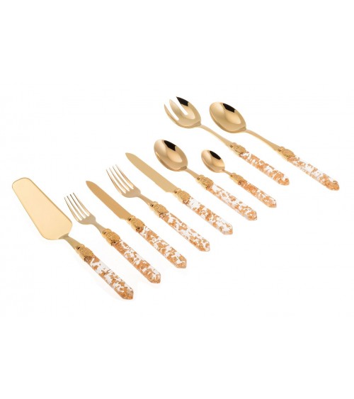 Luna Oro - 75 件套金色 Pvd 餐具 Rivadossi Sandro -