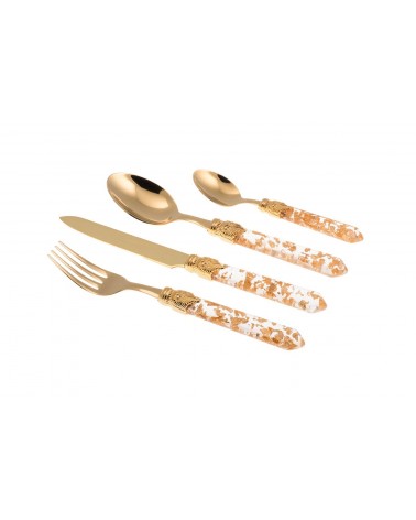 Luna 金色餐具 Pvd 套装 24 件 - Rivadossi Sandro -
