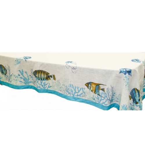Tischdecke „Meer“ aus Baumwoll-Leinen-Mischgewebe, hergestellt in Italien – Royal Family Sheffield –