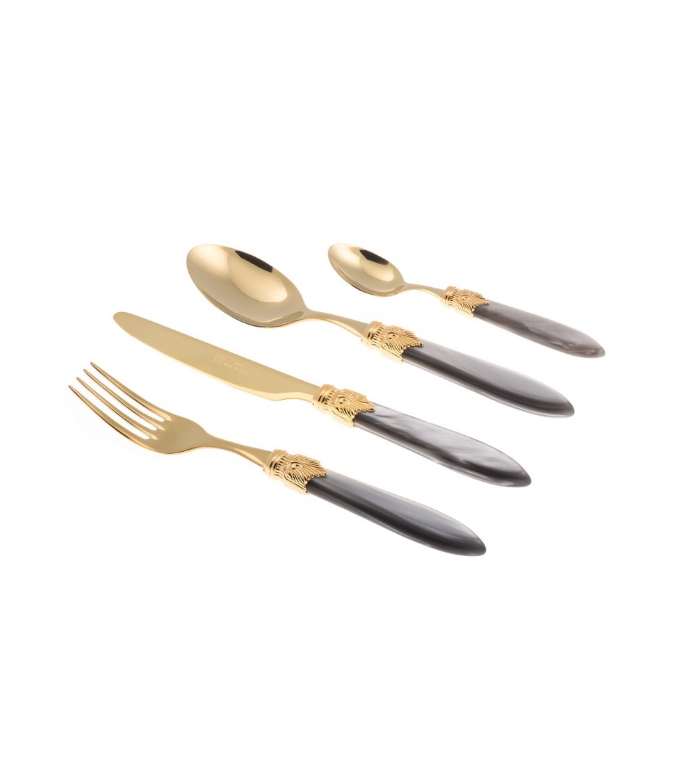 餐具 Rivadossi 在线商店 - Laura Oro 套装 4 件 - 象牙色