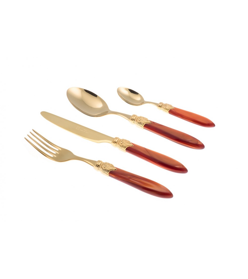 Besteck Rivadossi Online Shop - Laura Oro Set 4tlg - Besteck Rivadossi Online Shop - Laura Oro Set 4tlg -