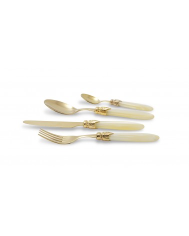 Gold Pvd Cutlery Rivadossi Sandro - Laura Set 24pcs Stainless Steel -  - 