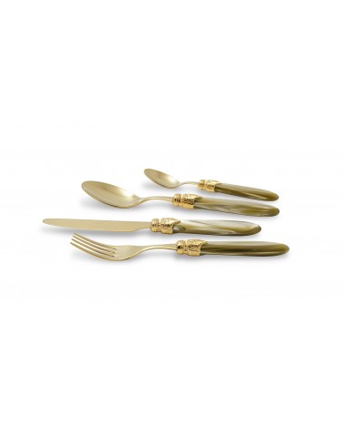 Gold Pvd Cutlery Rivadossi Sandro - Laura Set 24pcs Stainless Steel -  - 