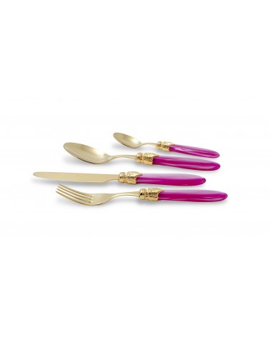Gold Pvd Cutlery Rivadossi Sandro - Laura Set 24pcs Stainless Steel -  - 