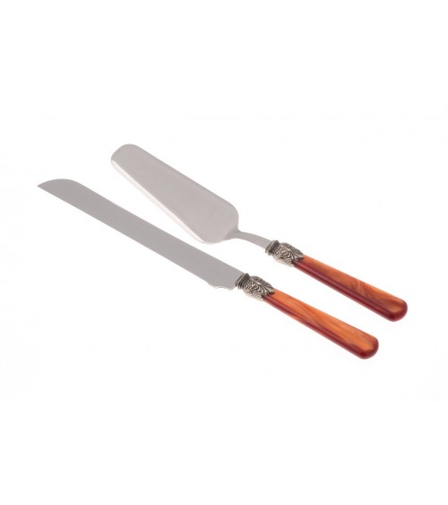 Elena Set 2-teiliges Dessertbesteck – Kuchenschaufel und Messer – Rivadosssi Sandro - 