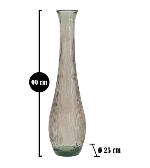 Grand Vase en Verre Recyclé - Diamètre 25 H 99 - Mauro Ferretti - 