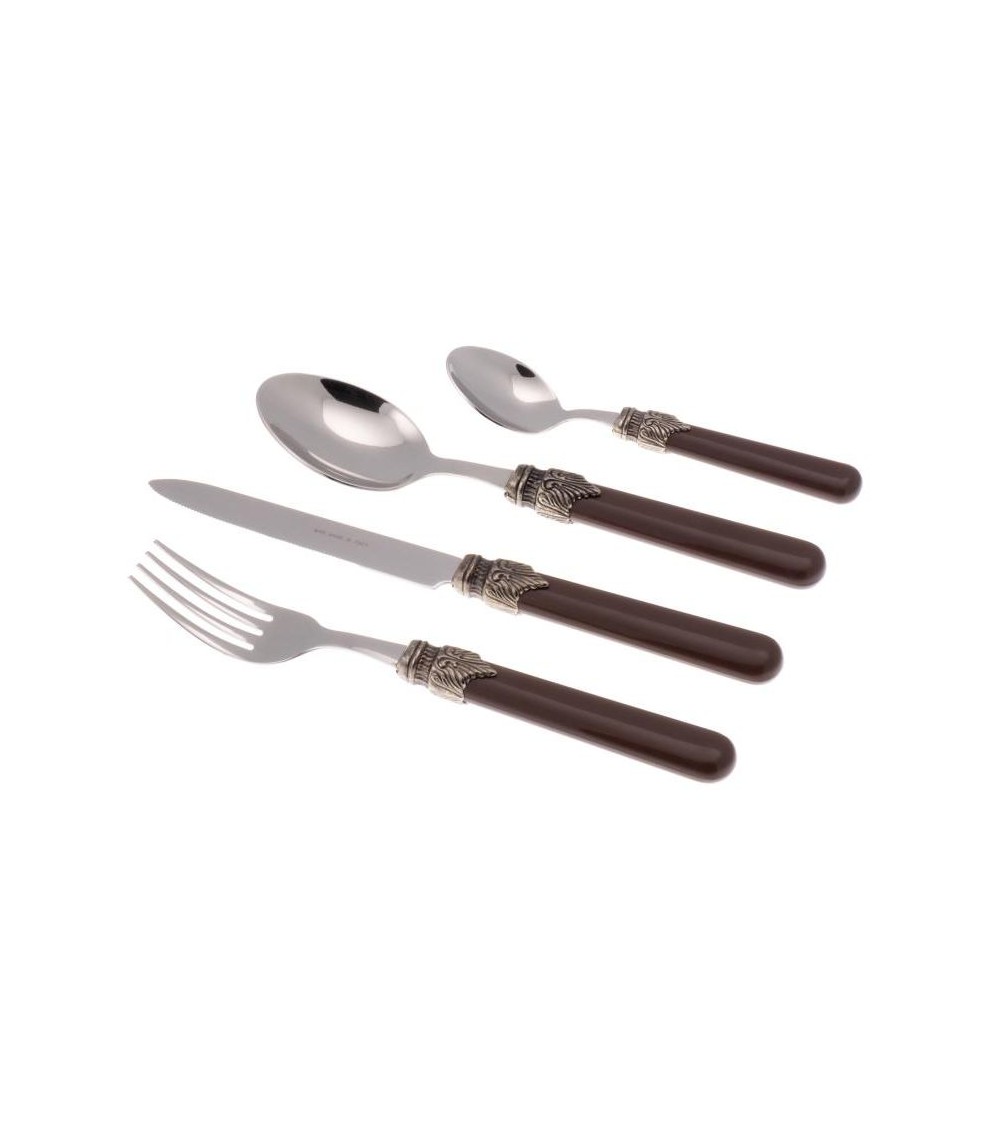 Rivadossi Sandro Posate Classic Set 16 Pezzi per 4 Persone - colore marrone