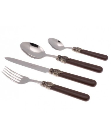 Rivadossi Sandro Posate Classic Set 16 Pezzi per 4 Persone - colore marrone