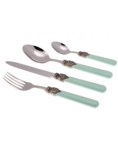 Rivadossi Sandro Posate Classic Set 16 Pezzi per 4 Persone - colore verde acqua tiffany