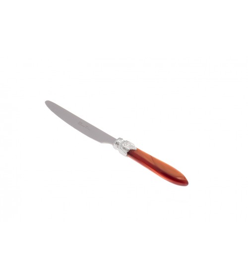 Laura Silver Fruit Knife - Rivadossi Sandro - pearly orange colour