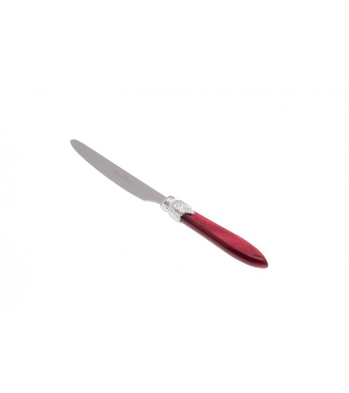 Laura Silver Fruit Knife - Rivadossi Sandro - mother-of-pearl burgundy colour