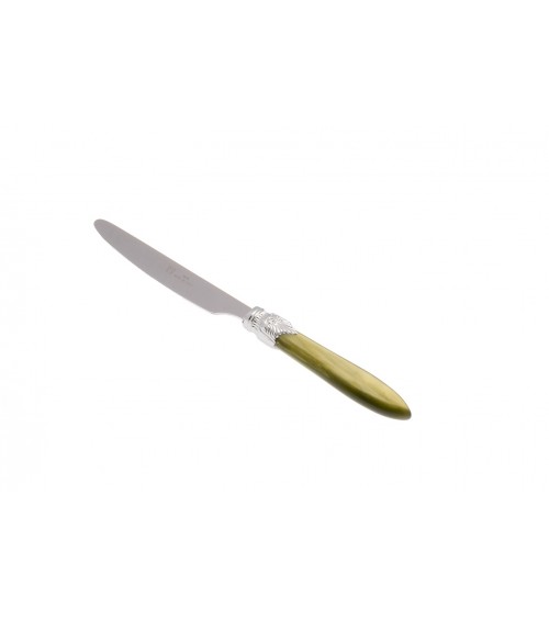 Laura Silver Fruit Knife - Rivadossi Sandro - mother-of-pearl olive green colour