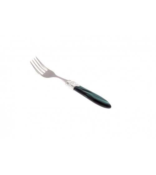 Fruit Fork - Laura Argento - Rivadossi Sandro Mother of Pearl Cutlery - mother of pearl green color