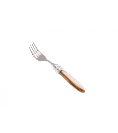 Fruit Fork - Laura Argento - Rivadossi Sandro Mother of Pearl Cutlery - mother of pearl champagne color