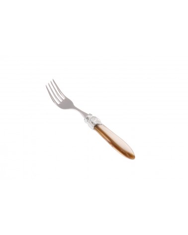 Fruit Fork - Laura Argento - Rivadossi Sandro Mother of Pearl Cutlery - mother of pearl champagne color