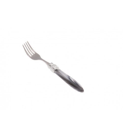Fruit Fork - Laura Argento - Rivadossi Sandro Mother of Pearl Cutlery - mother of pearl gray color