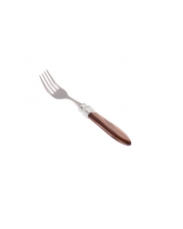 Fruit Fork - Laura Argento - Rivadossi Sandro Mother of Pearl Cutlery - mother of pearl brown color