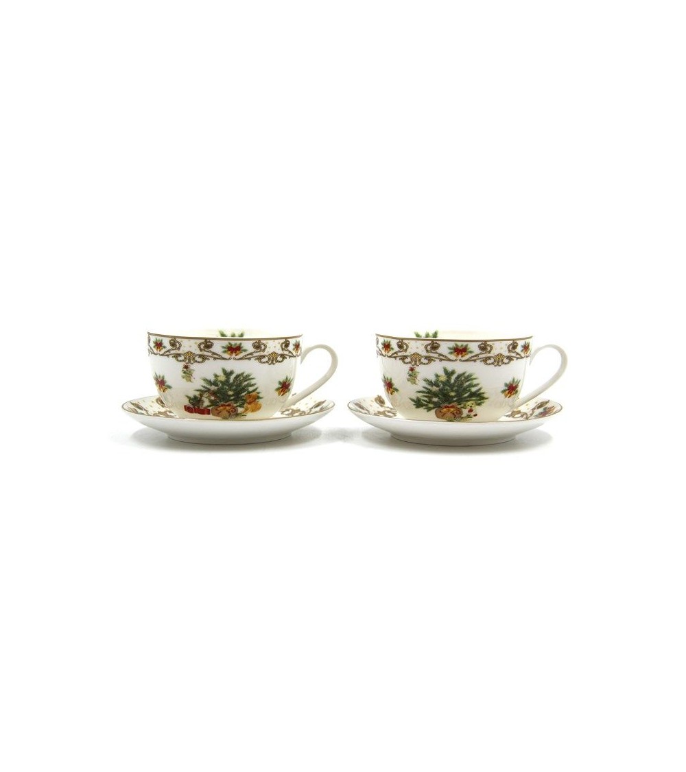 Famille Royale - Paire de tasses à petit-déjeuner "Christmas Dinner Night" -