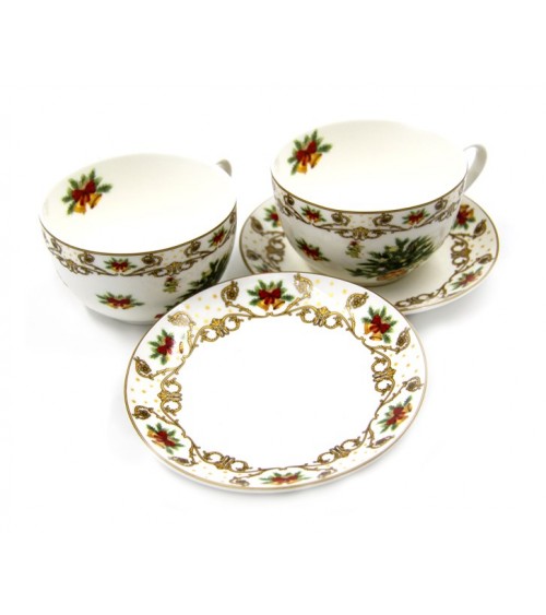 Famille Royale - Paire de tasses à petit-déjeuner "Christmas Dinner Night" -