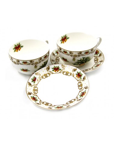 Famille Royale - Paire de tasses à petit-déjeuner "Christmas Dinner Night" -