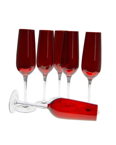 Royal Family - Set 6 Flute Rossi "Paris" - 
