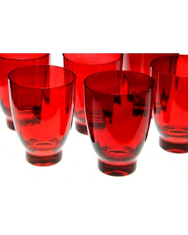 Royal Family - 6er-Set rote Wassergläser „Capri“ - 