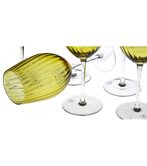 Royal Family - Set 6 Calici Vino Alti in Vetro "Capri" - 