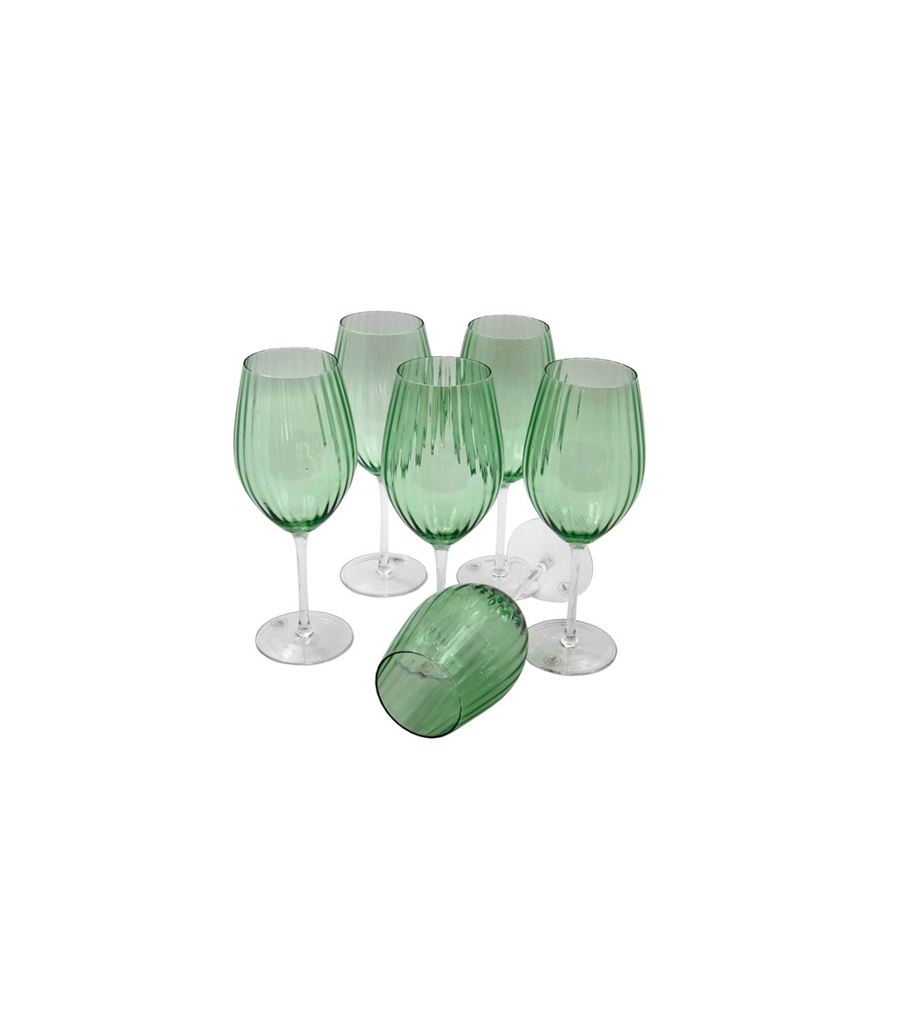 Royal Family - Set 6 Calici Vino Alti in Vetro Ambra  "Capri" -  - 