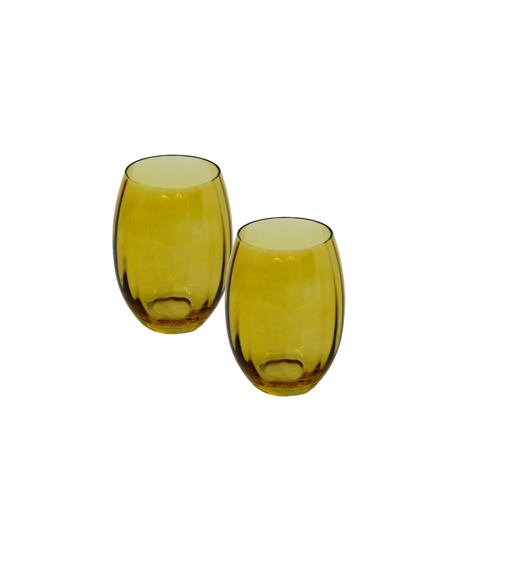 Royal Family – Set mit 2 roten „Rainbow“-Wassergläsern - 