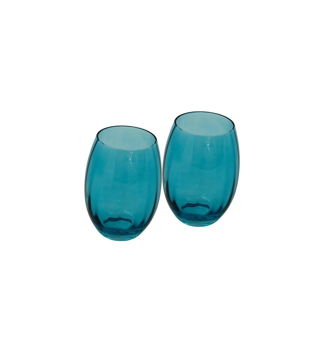 Royal Family – Set mit 2 roten „Rainbow“-Wassergläsern - 
