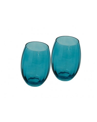 Royal Family – Set mit 2 roten „Rainbow“-Wassergläsern - 