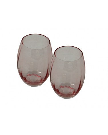 Royal Family – Set mit 2 roten „Rainbow“-Wassergläsern - 