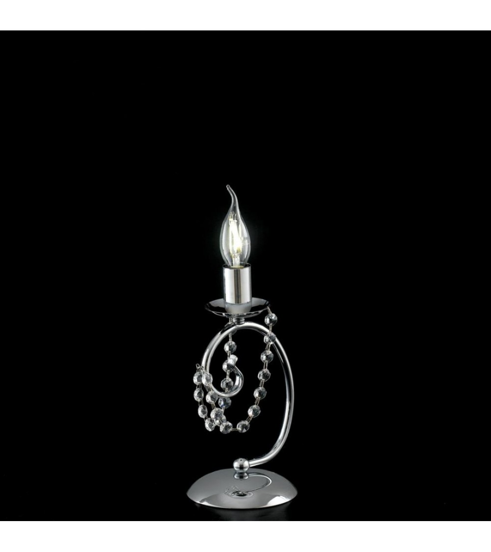 Magda – 1-flammige Chrom-Tischlampe – Bonetti Illumina - 