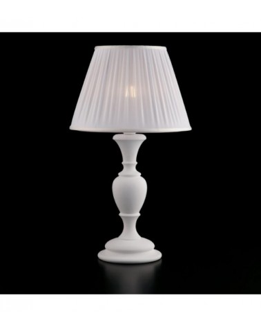 Fiorenza - Lampe shabby blanche 1 lumière avec abat-jour dm.35 - Bonetti Illumina - 