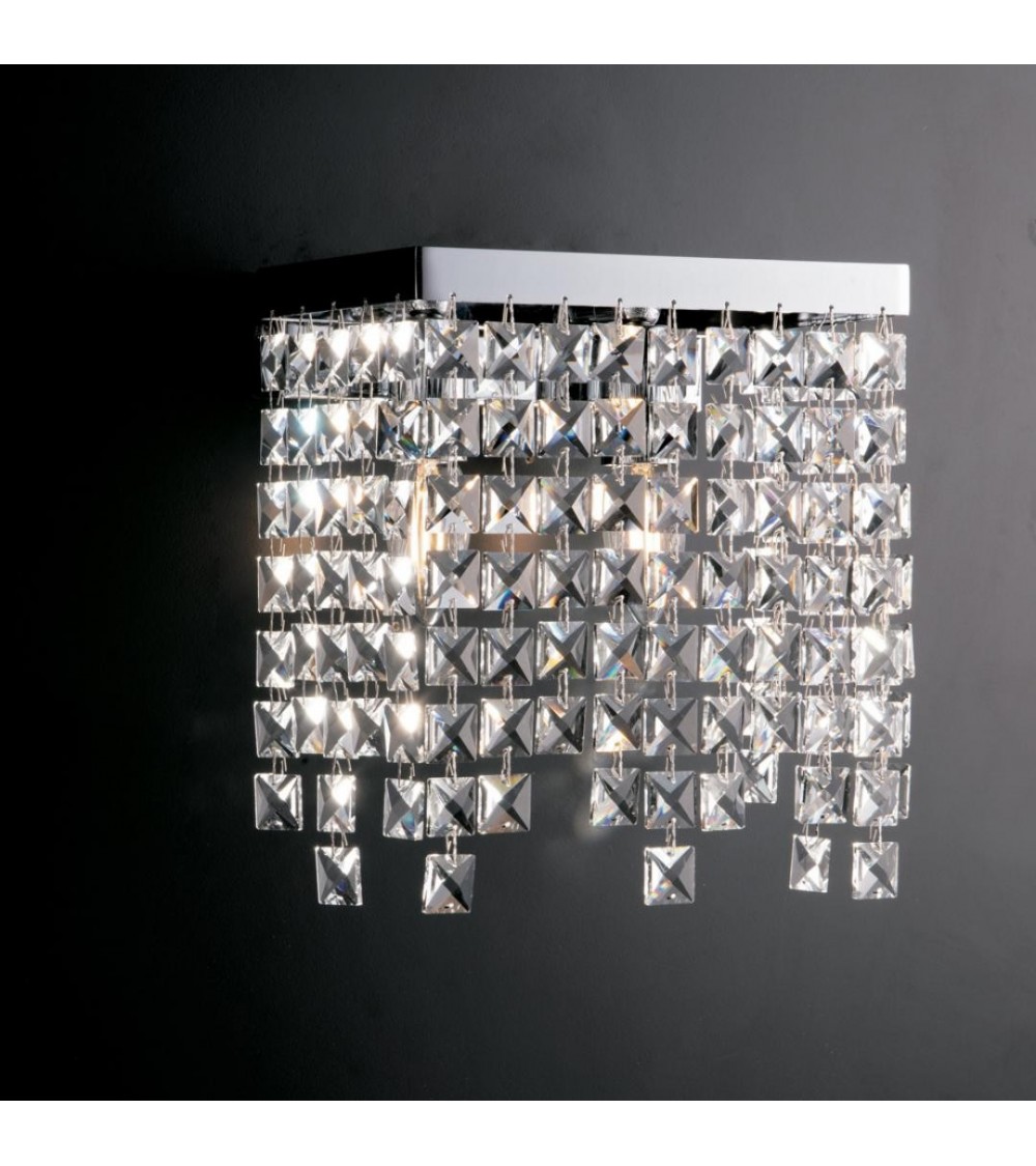 Penelope - 2-light wall lamp with rhinestones - Bonetti Illumina -  - 8050713214210